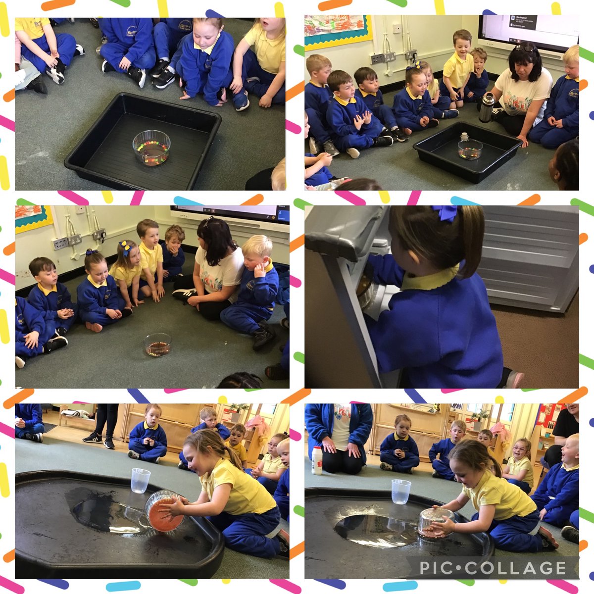 EvertonNursery's tweet photo. #spencer2class #beingscientistsfortheday asking the question what would happen if we added hot water to skittles? What would it look like if it was frozen?
#creatingandthinkingcritically #understandingtheworld https://t.co/pwL2spMSD7