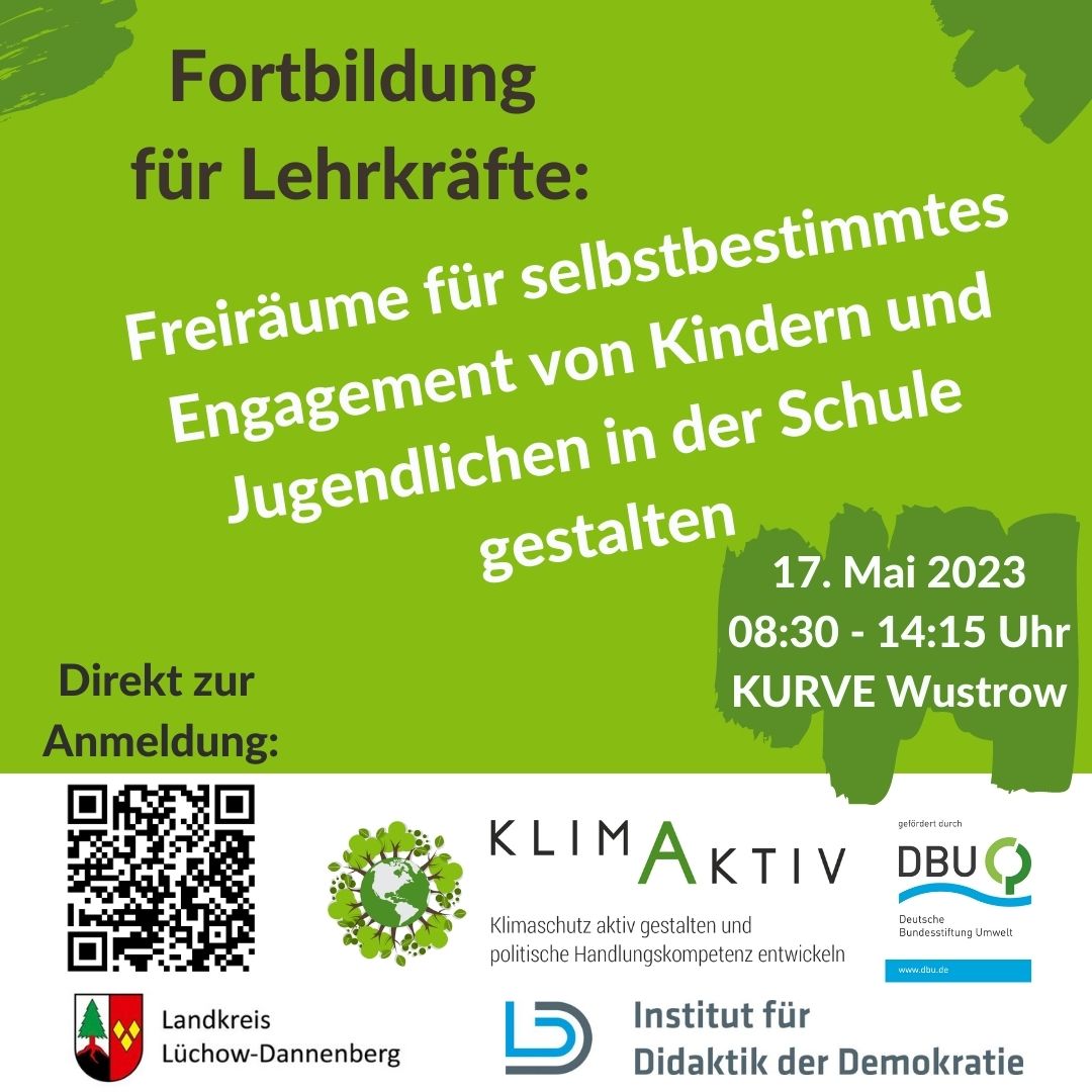 📣 Am 17.05. findet in der <a href="/KURVE_Wustrow/">KURVE Wustrow</a> eine Fortbildung für alle interessierten Lehrkräfte statt! 
Wir wollen uns über Erfahrungen mit #BNE in der Schule austauschen, Vernetzung schaffen &amp; die #PolitischeBildung für nachhaltige Entwicklung stärken. 👇🏽👇🏽
vedab.de/veranstaltungs…