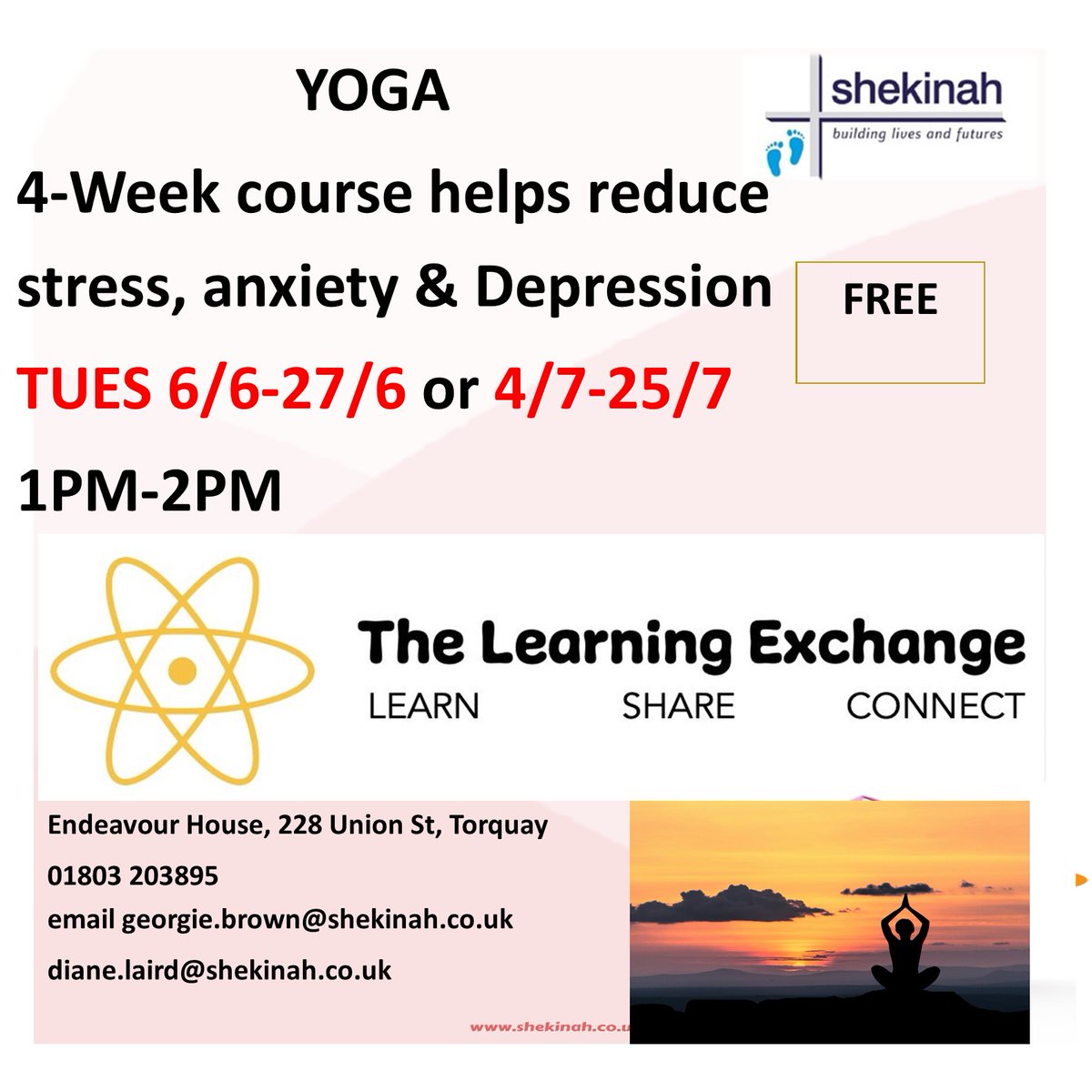 shekinahcharity's tweet image. In June we have some wonderful courses running by our Learning Exchange team in Torquay. Please check out the posters for all the details.
#shekinah #buildinglivesandfutures
#thelearningexchange