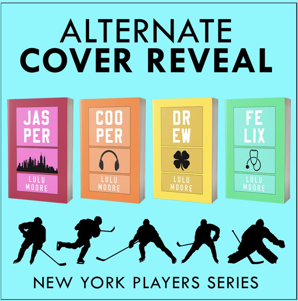 clements1_dawn's tweet photo. Lulu Moore has revealed the gorgeous alternate covers for the New York Players series!  Get your copies today! https://t.co/OumaQisax9  @valentine_pr_  #LuluMoore #NewYorkPlayers #HockeyRomance #RomanticComedy #SportsRomance #Sports #SportsRomance #BestFriendsSibling https://t.co/ZTFIGqjwiD