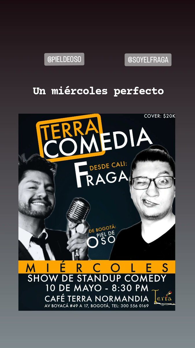 CAFETERRA's tweet photo. Comedia 
Miércoles
Jueves
Viernes
Sábado
Para mamás https://t.co/M7VWAYkHeL