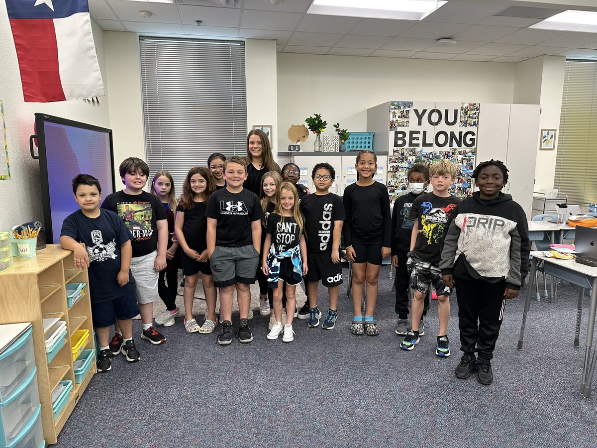 “Dress like your teacher” day…but with a twist!! So that everyone could participate, my class decided we were all going to wear matching outfits!! They came up with this all on their own! Made my teacher heart happy🤍🤍 <a href="/McNeilElem/">McNeil Elementary</a> #wearemcneil #mymisd