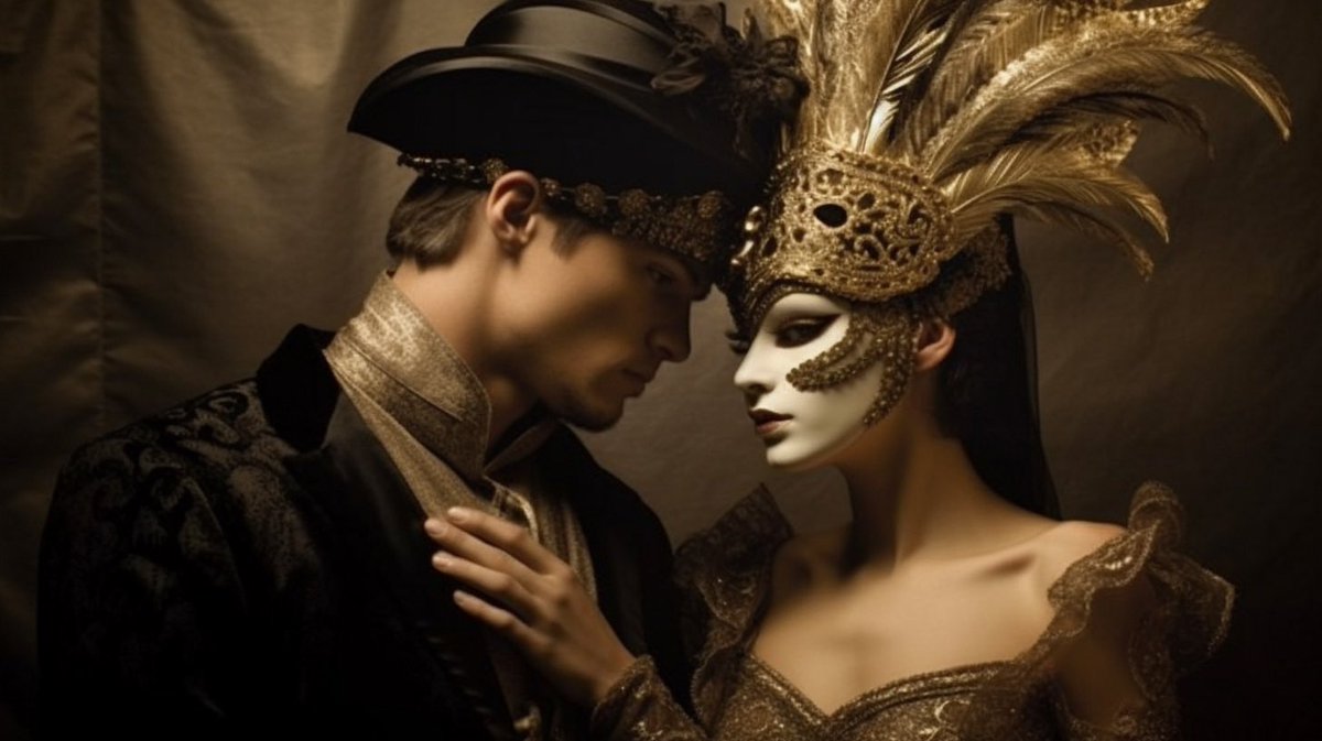 Romanvalent1's tweet photo. The Masquerade #AIart #AIArtwork https://t.co/4k8OSS17L3