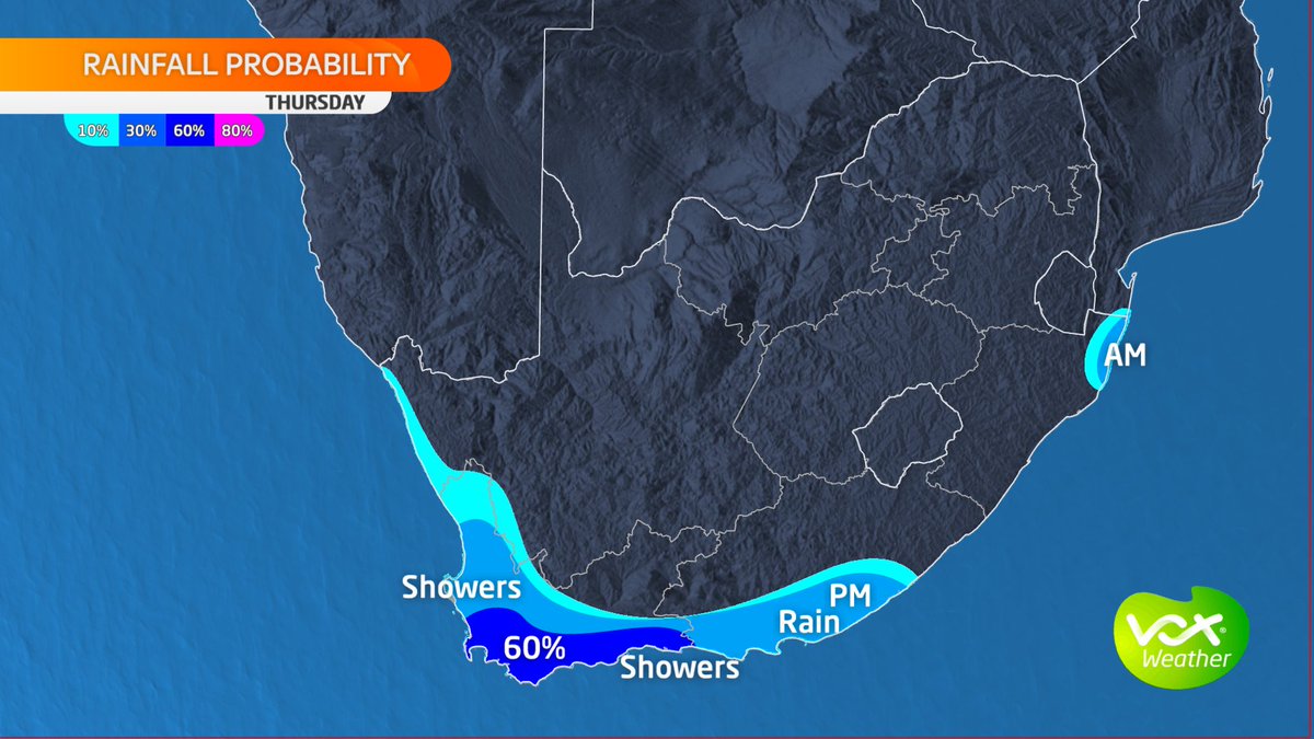 VoxWeatherZa's tweet photo. WEATHER MAPS and WARNINGS for this THURSDAY – 11 May 2023

⚠️SEVERE WEATHER ALERTS issued by SAWS ⚠️

Yellow level 2 warning for damaging winds and high seas between Saldanha Bay and Cape Agulhas

Meteorologist Michelle Cordier LIVE at 6pm on Vox Weather.

#VoxWeather #coldfront https://t.co/QBB8cdoLgU