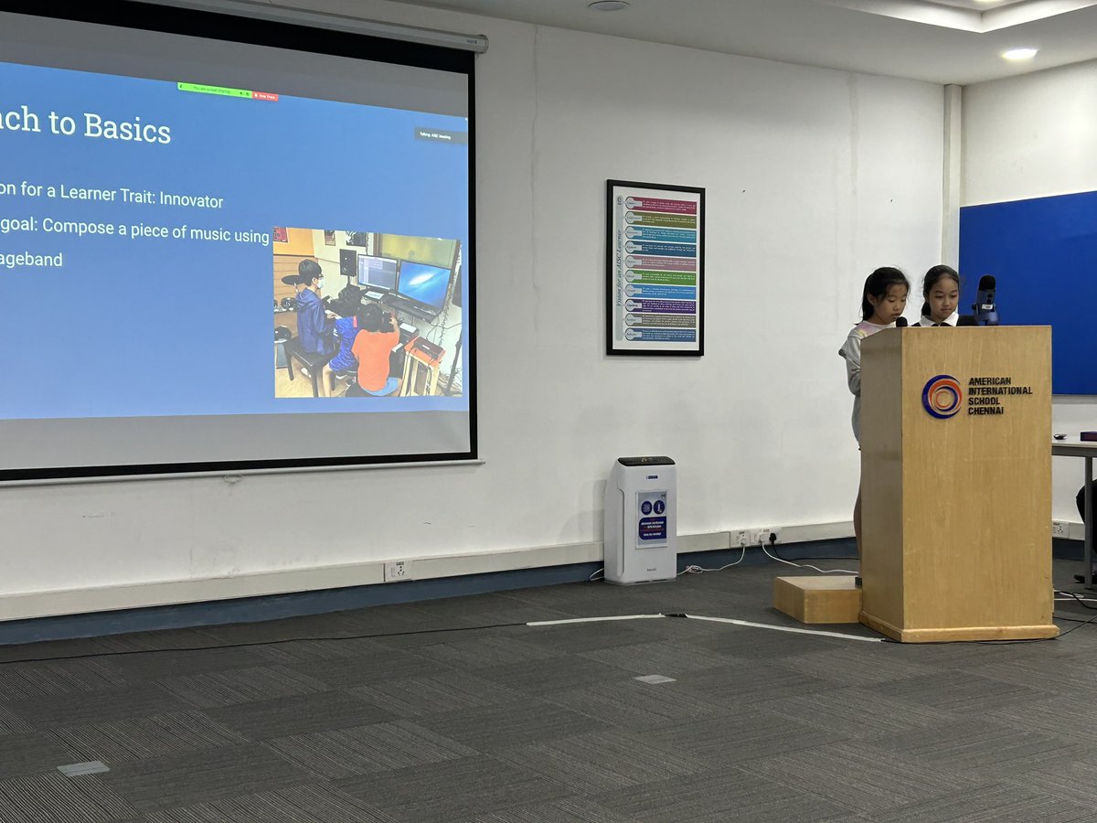 AISCElementary's tweet image. #AISCGrade4 and #AISCGrade5 students presented their Vision Day Project experience at a board meeting! One board member reported that this was the most fun board meeting of the year!  #AISCElementary