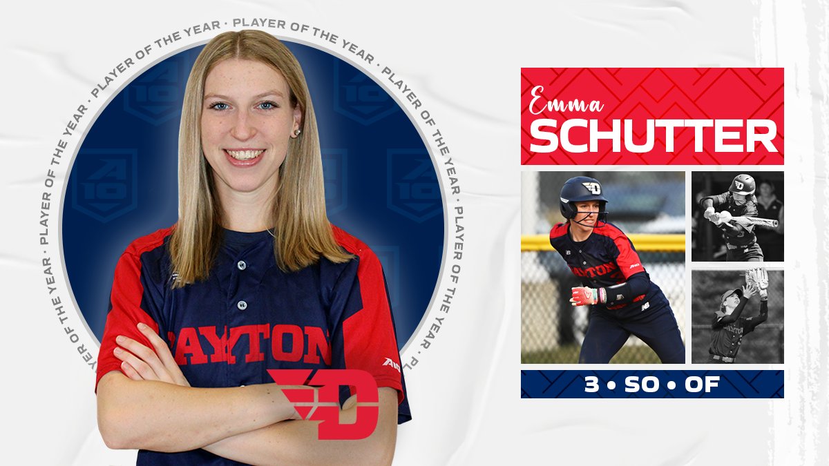 Your #A10SB Player of the Year, <a href="/FlyerSoftball/">Dayton Softball</a> sophomore Emma Schutter...

🥎 Ranks fifth nationally w/ a .467 batting average
🥎 Checks in at fourth in NCAA behind 79 hits
🥎 Paces the Flyers w/ 27 multi-hit games on the year

📰: bit.ly/3Mf1xk8