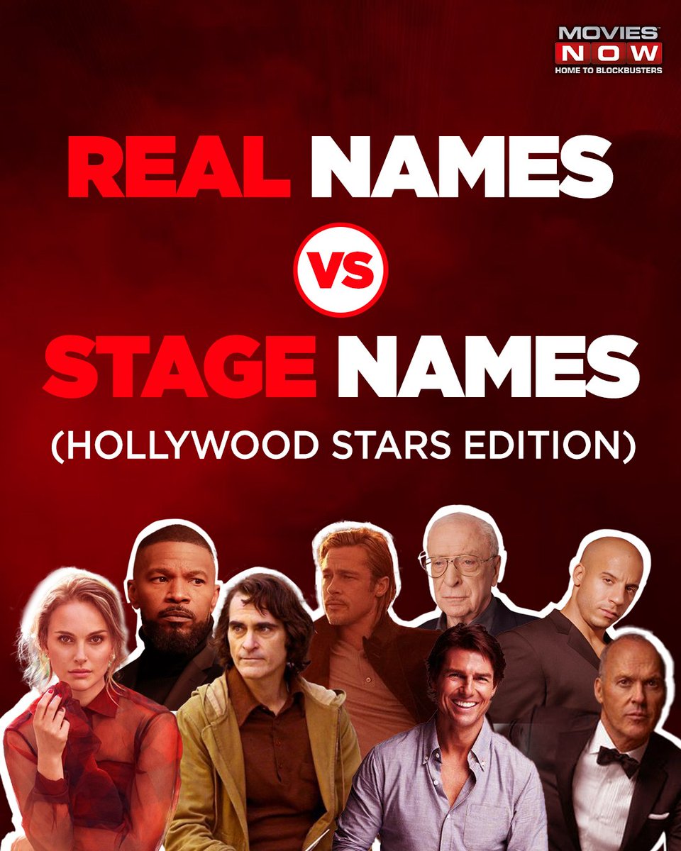 moviesnowtv's tweet photo. What's in a name? Apparently, a lot. 🤷🏻♂️
#RealNames #Actors #Movies #Hollywood #VinDiesel #NataliePortman #JoaquinPhoenix #JamieFoxx #BradPitt #MichaelCaine #MichaelKeaton #TomCruise #StageNames https://t.co/MURFke7KdI
