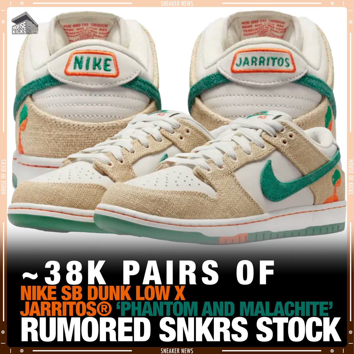 TheHouseOfKicks's tweet photo. 👟🍊 Could these be dunk of the year?

Initially released at skate shops, you can catch this limited drop releasing on SNKRS today at 10am EST

#nikesb #dunklow #sneakers #sneakernews #footwear https://t.co/y0xDKIAoDX