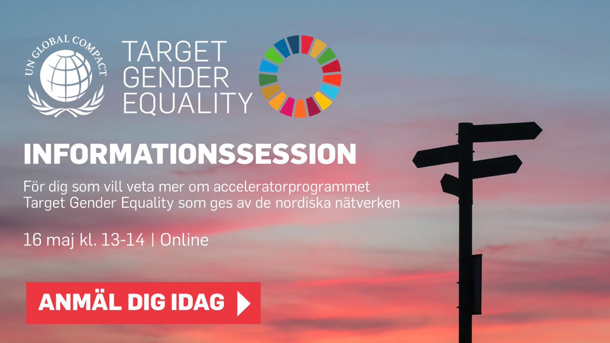 Infosession om #TargetGenderEquality tillsammans med våra finska och danska systernätverk den 16 maj! Har du anmält dig? globalcompact.dk/project/target…

#SDG5 #Jämställnäringsliv