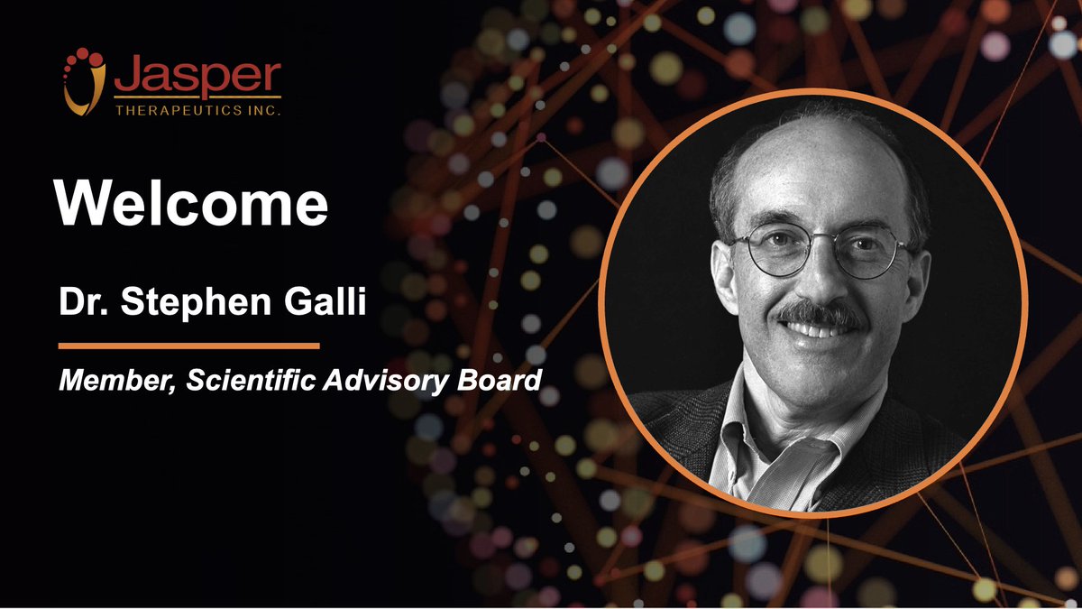 JasperBio's tweet photo. Today we announced Dr. Stephen J. Galli as the newest addition to our Scientific Advisory Board. He is a recognized researcher on the biology and pathology of mast cells, and he joins us as we advance our work in targeting c-Kit for #mastcell diseases. https://t.co/uvjTGGT90V https://t.co/iSXgL1Qvfv