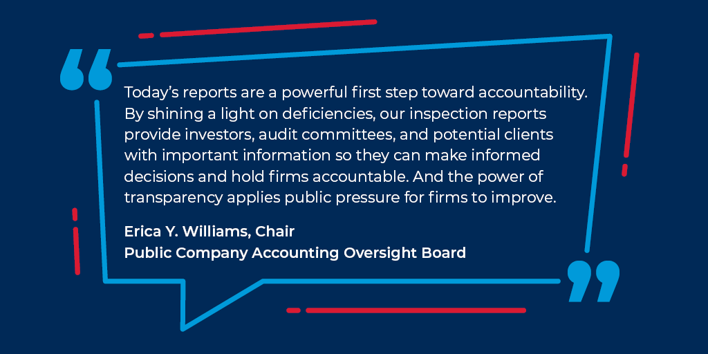 PCAOB_News's tweet photo. The PCAOB has released inspection reports for mainland China and Hong Kong audit firms, after securing complete access for the first time in history in 2022. https://t.co/9WIMv0YC8i https://t.co/D4JZn6dbzZ