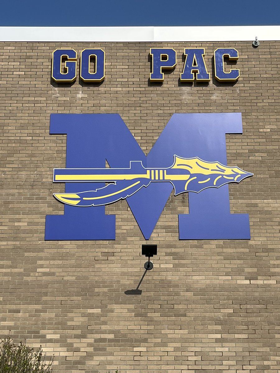 GO PAC!! Just added to the front of MHS.  When completed, this will light up at night!!  #GOPAC @PacHS_Principal @PacHS_Calabro <a href="/aprilljumic/">April Ljumić</a> <a href="/MahopacFB/">Coach DeMatteo</a>