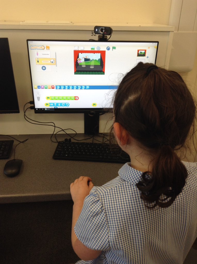 latimerprimary's tweet image. Year 2 have been learning how to programme using Scratch Junior. We have also learnt how to make algorithms for multiple characters and have made them interact with each other #2AB #LatimerComputing #ComputerScience
