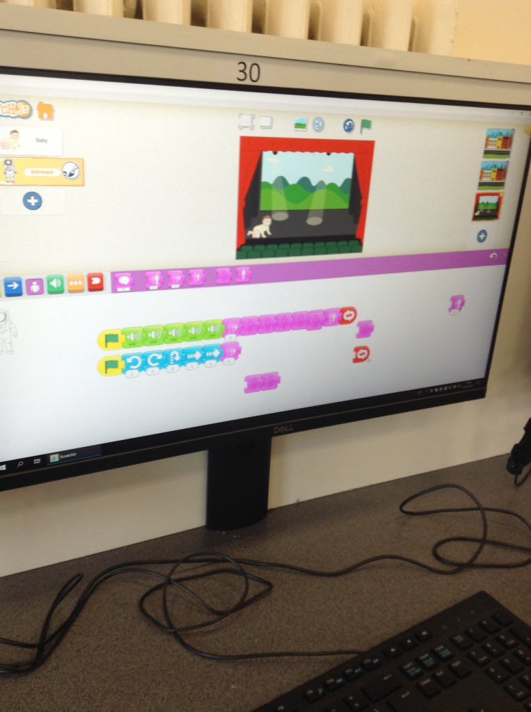 latimerprimary's tweet image. Year 2 have been learning how to programme using Scratch Junior. We have also learnt how to make algorithms for multiple characters and have made them interact with each other #2AB #LatimerComputing #ComputerScience