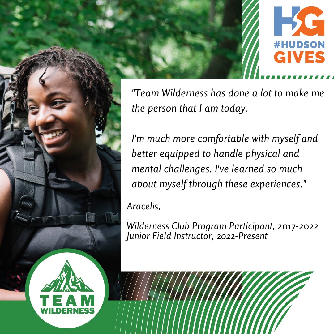 Meet Aracelis! One of our amazing program participants turned Junior Field Instructor! 

Support our programs by donating to our #HudsonGives fundraising page: 

hudsongives.org/organizations/…

We thank you for investing in the future of our youth.
