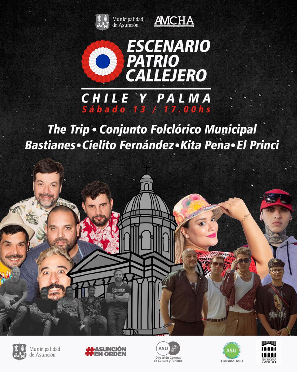CulturaAsu's tweet photo. ¡Este 13 y 14 celebramos #212PY! 🇵🇾
Llenos de música y fiesta 🎶 + teatro para niños, DJ's invitados y mucho show 😱
2 escenarios distintos, escenario movil, recorrido AMCHA, kit patriótico y mucho más 😎🇵🇾
¡Atento a las redes para toda la info! 👀
-
#212PY #AMCHA #EMBANDERATE https://t.co/8rLu7z87nd