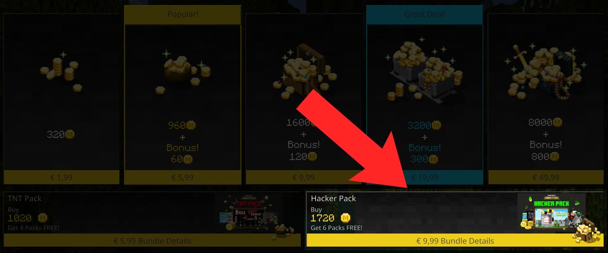 Komend halfjaar kunnen spelers tijdens het kopen van Minecoins ook de 'Hacker Pack' bundel selecteren waar ze gratis onze 'Ultimate Hacker Base' map als extra ontvangen!🎉 <a href="/DodoStudiosNL/">Dodo Studios</a> #Minecraft