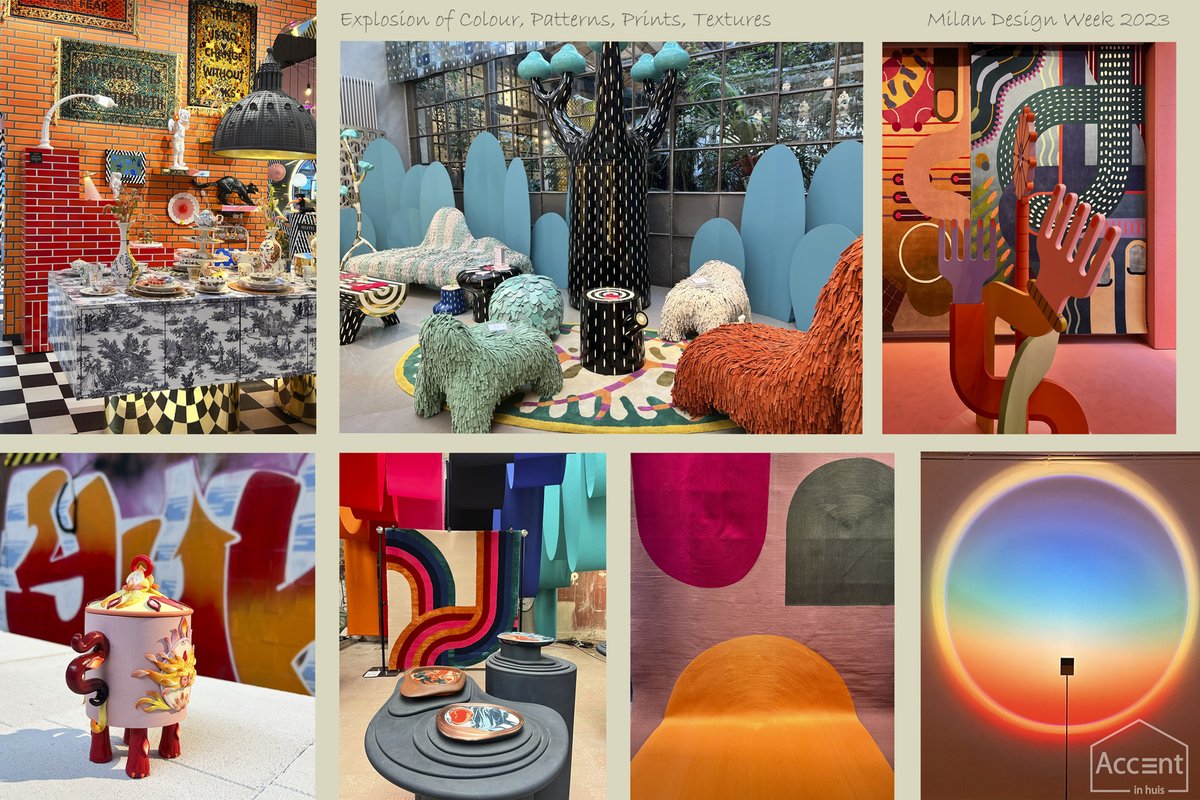 Wat viel op tijdens Milaan Design Week? Deel 5

Ook dit troffen we aan in Milaan...een explosie aan kleur in het interieur, veel kleuren in combinatie met patronen...rood, roze, oranje, blauw en groen. Mix en match en over de top? ja, dat mag!
#MilanDesignWeek #design #interieur