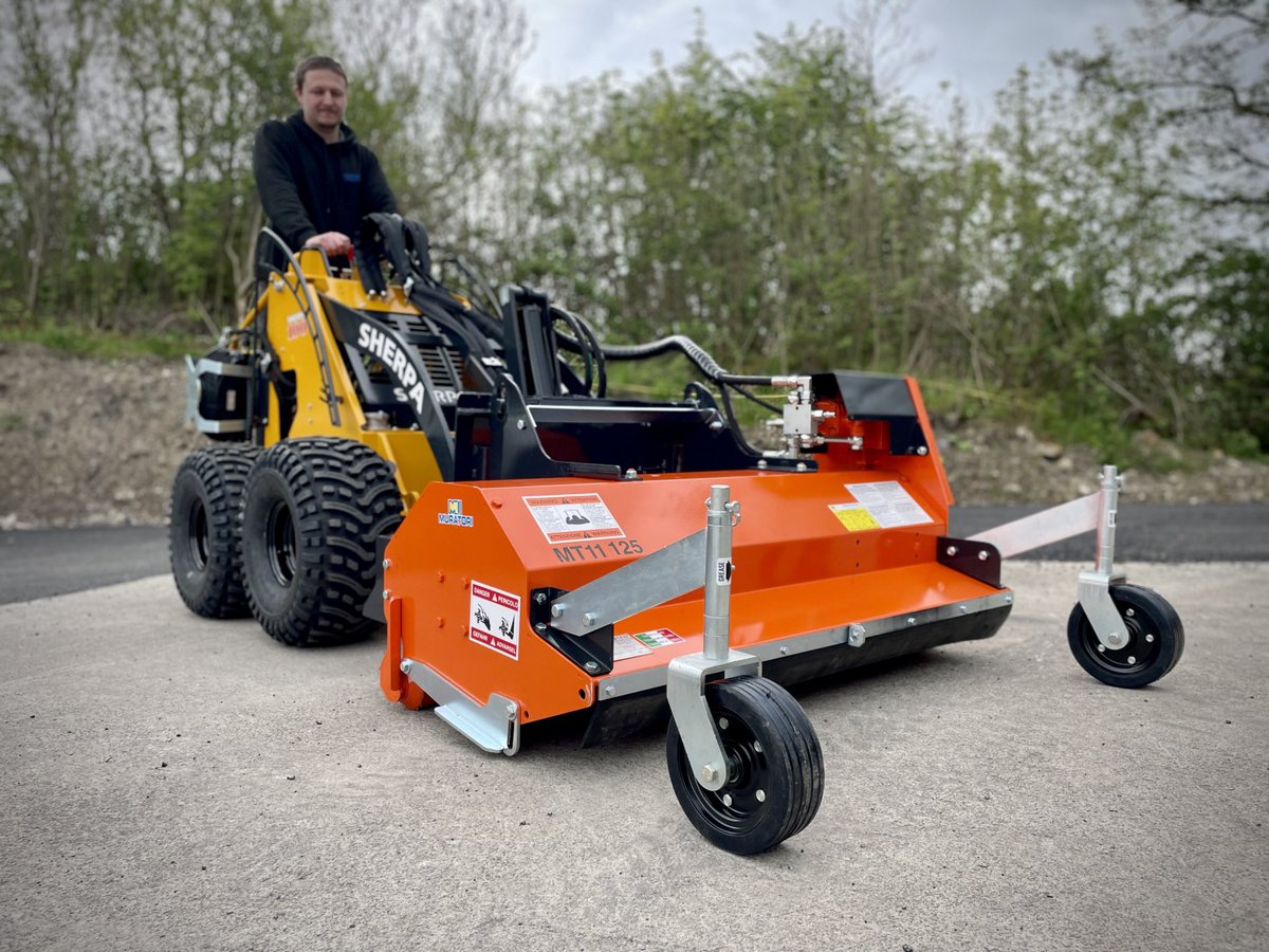 MultioneUk's tweet photo. The @ArbAssociation ARB SHOW 2023 is just around the corner, come along to plot D17-D18 and see the @Sherpaloaders 100 Petrol (21hp) #miniloader and MURATORI 125cm Light Hammer #flailmower https://t.co/yiWflrjsH8