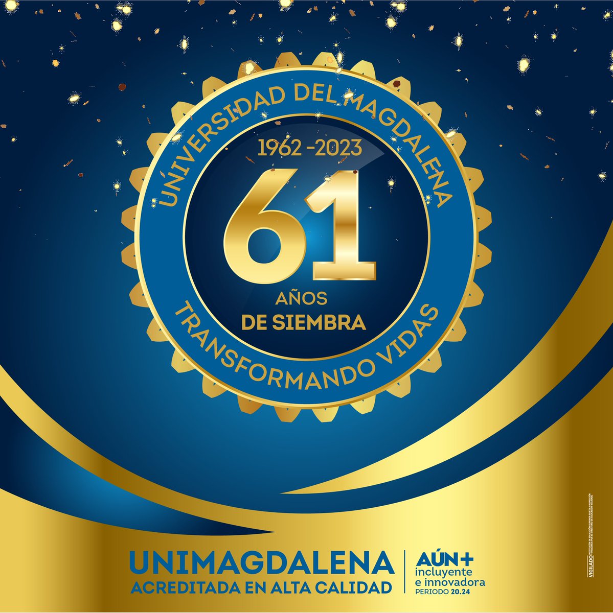 pverasalazar's tweet photo. Hoy @Unimagdalena cumple 61 años. La siembra que hemos labrado está de cosecha. 

Este,es un motivo de orgullo para toda la comunidad que ha demostrado que la educación de calidad es la respuesta a las dificultades. 

¡Que sean 61 años más de vidas transformadas! https://t.co/RDwbVuVmRp