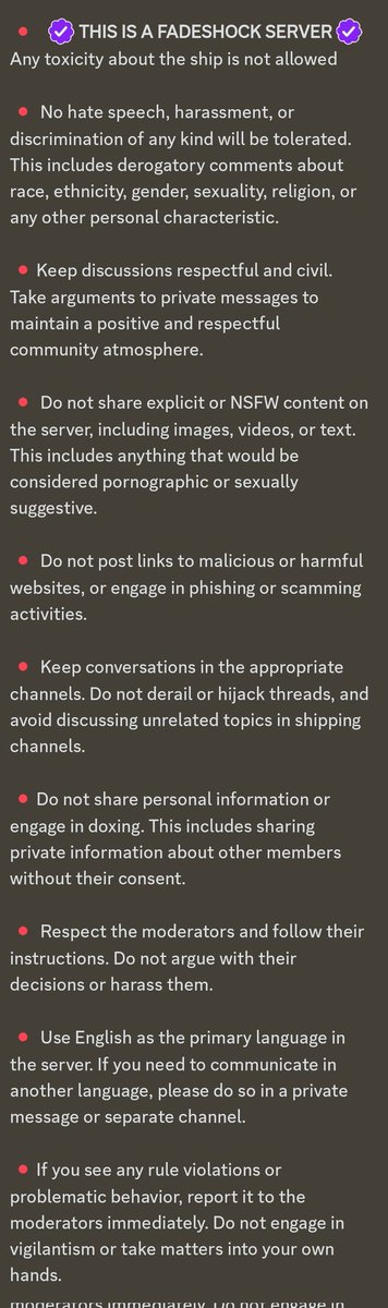 L0n90_'s tweet photo. These are some of the rules, but do they apply to mods? I don't think so. #fadeshock https://t.co/a2CtjNECfJ