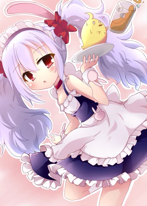 メイドの日だったかー 前描いたメイドラフィーちゃん置いときます #ラフィーちゃん