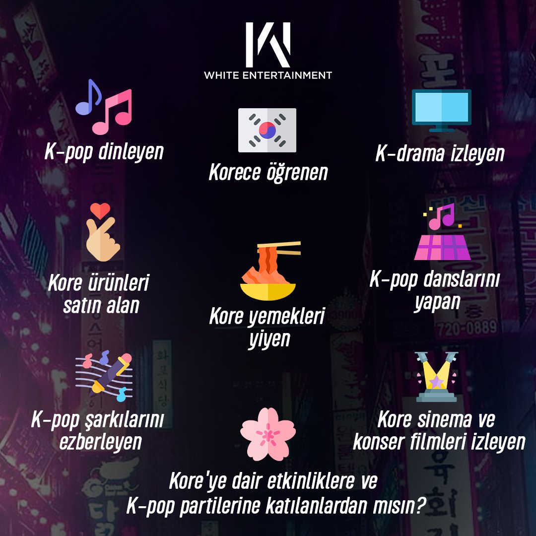 WhiteOrganisat's tweet photo. Sen de Kore'nin büyülü dünyasına kendini kaptıranlardansan hemen biletini al, K-Pop Party Night Chapter 2: White Night'ta eğlencenin tadını çıkar!

#WhiteEntertainment #KPopPartyNightChapter2WhiteNight #WeEtkinlik #EventsOfWe #WeActivity #Kpop #kdrama #müzik #eğlence #dans #Kore https://t.co/uRluatXfjJ