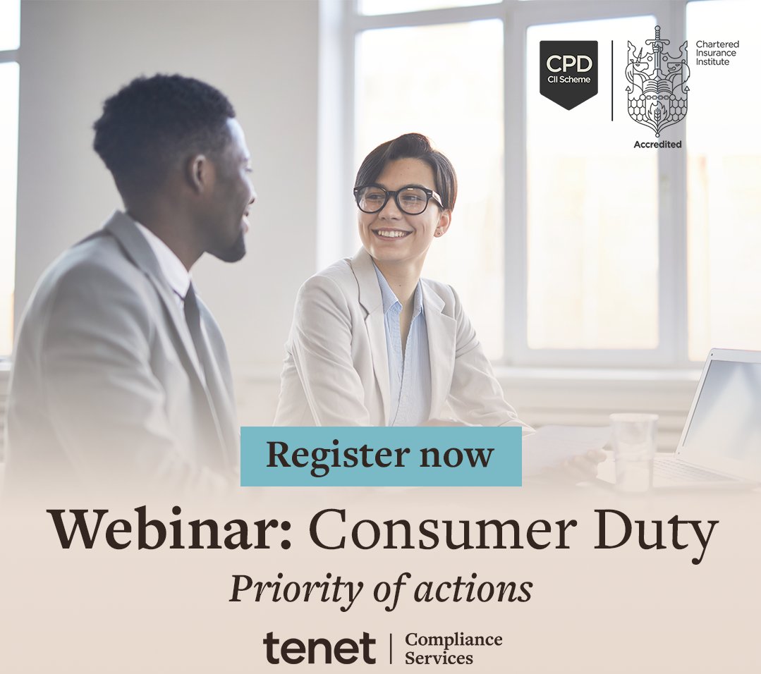 New Consumer Duty webinar 📢

With the implementation date of the 31 July just around the corner, we're hosting a final session to recap on the priority actions all firms should consider.

Join us on Tuesday 13th June. Register now 👇

us06web.zoom.us/webinar/regist…