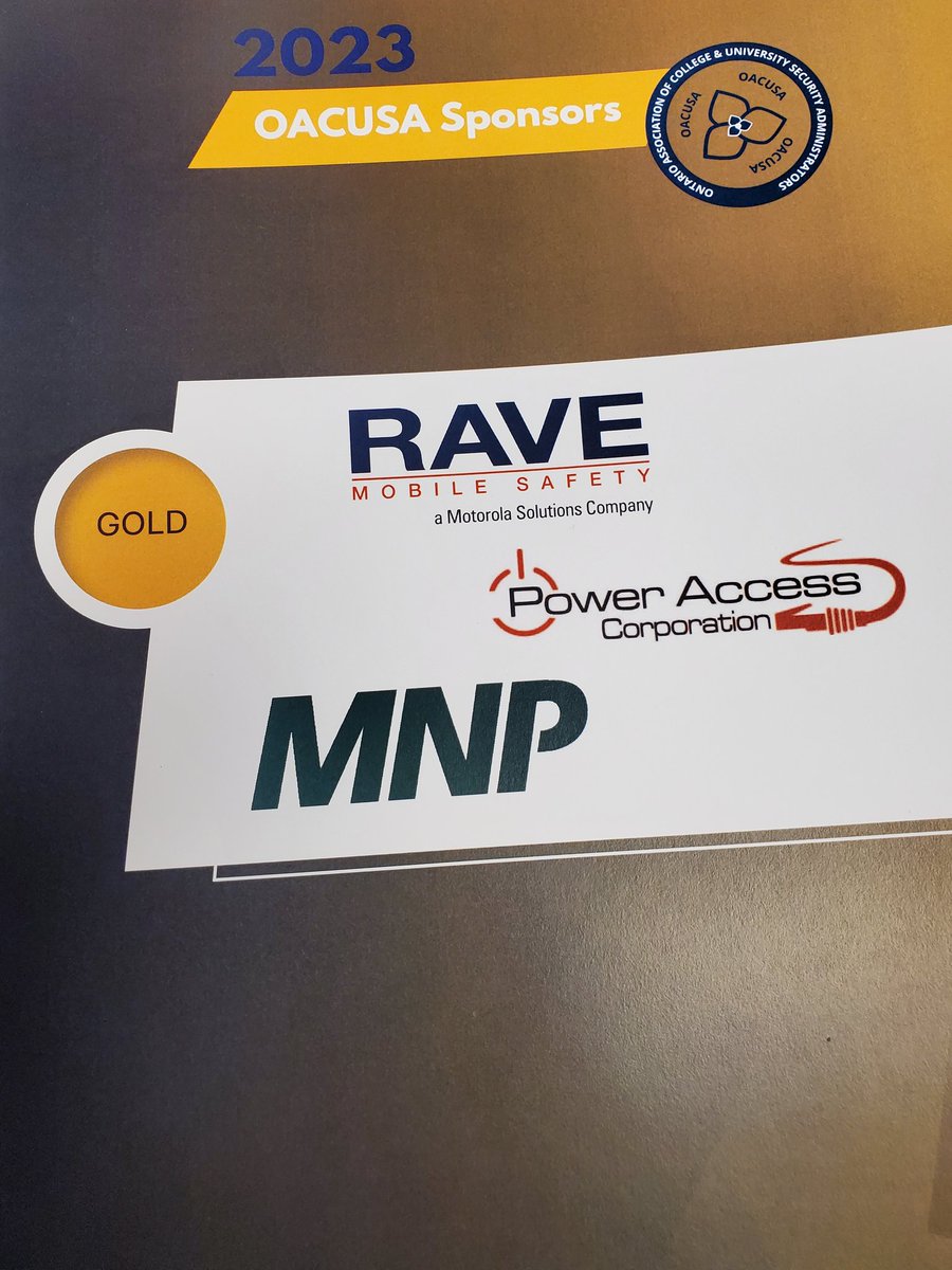 Thank you to our Sponsors.   

Thank you for being here and supporting the learning and development of leaders in post-secondary campus safety, security and emergency management.