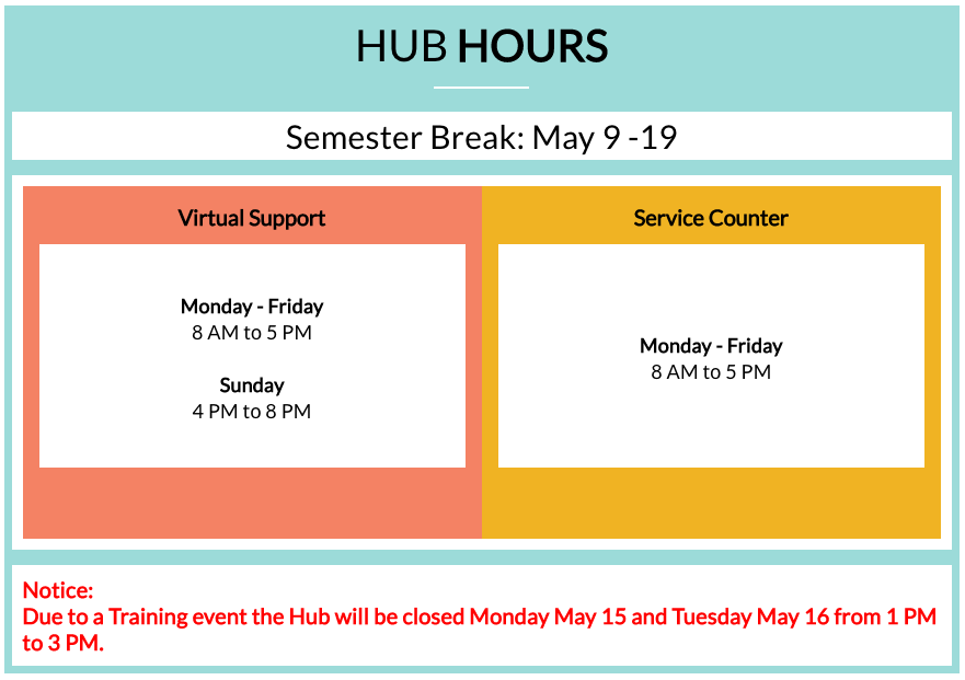 Congrats to all our graduates! 
Check out our hours during the break. ⬇️