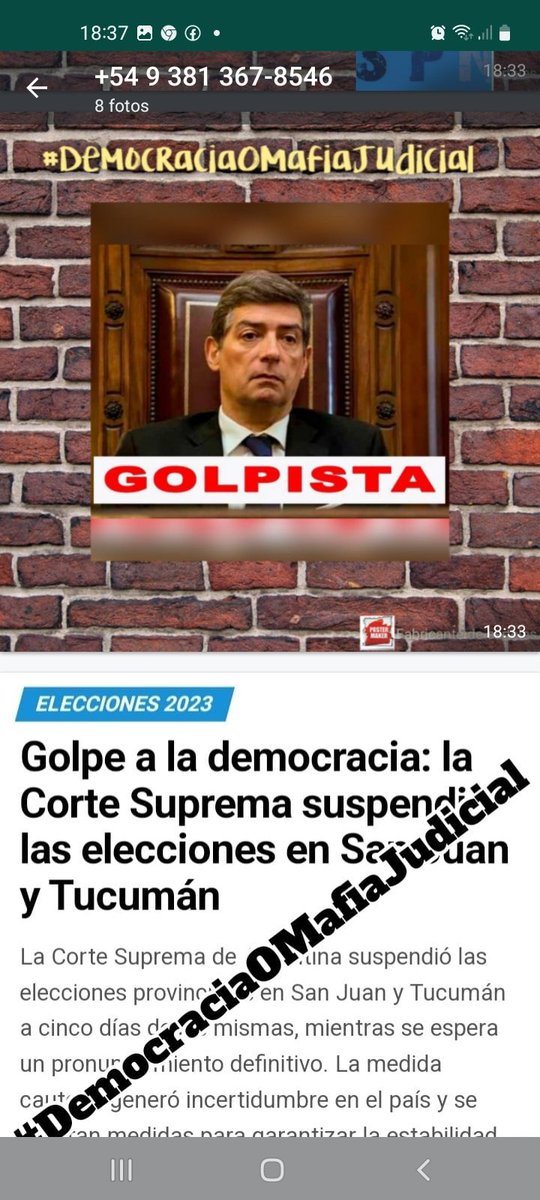 #DemocraciaOMafiaJudicial