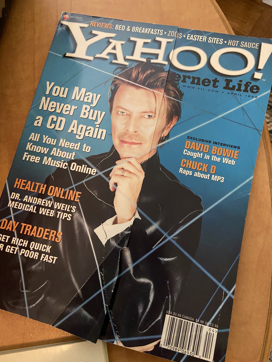 Found this insane treasure trove at Moms - AppleSoft tutorial, Bowie on a Yahoo Magazine and a never opened AOL CD promo proving — as we suspected at the time — they are everywhere