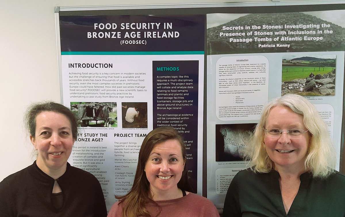 ucdarchaeology's tweet photo. “Food security in Bronze Age Ireland: FOODSEC” is delighted to welcome zooarchaeologist, Dr Erin Crowley-Champoux to the team (pictured middle, with Dr Penny Johnston and Assoc. Prof. Meriel McClatchie). https://t.co/ubu8COJPOs
@erin_aisling 
@KerriCleary  
#LoveIrishResearch https://t.co/pyfNJDszV1