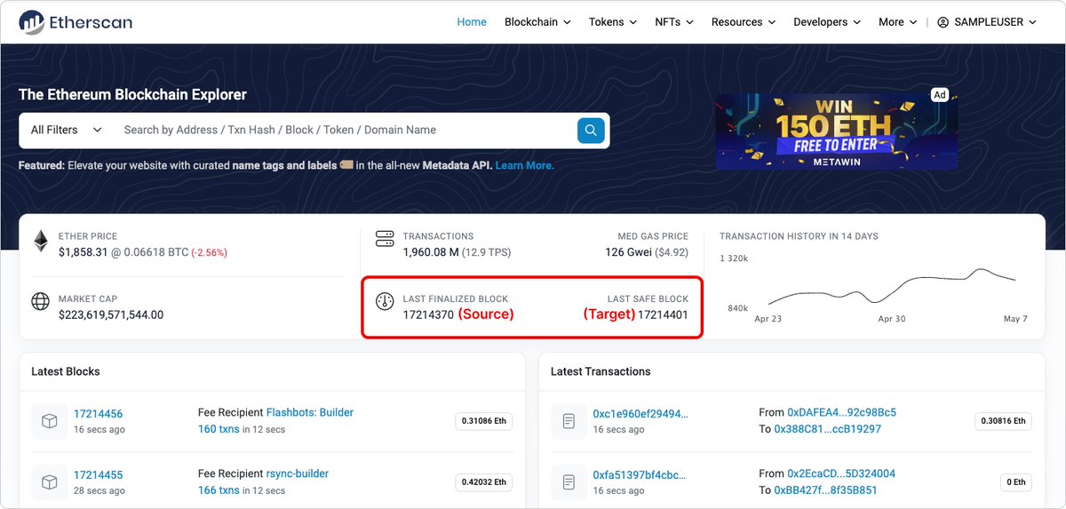 etherscan's tweet photo. Conditions to achieve finality

After receiving attestations from 2/3 of validators, the 'target' and preceding blocks from previous epoch will be upgraded to "Unfinalized (Safe)"

The 'source' and preceding blocks, previously "Unfinalized (Safe)", are upgraded to "Finalized"

4/ https://t.co/7ivjIdfCus