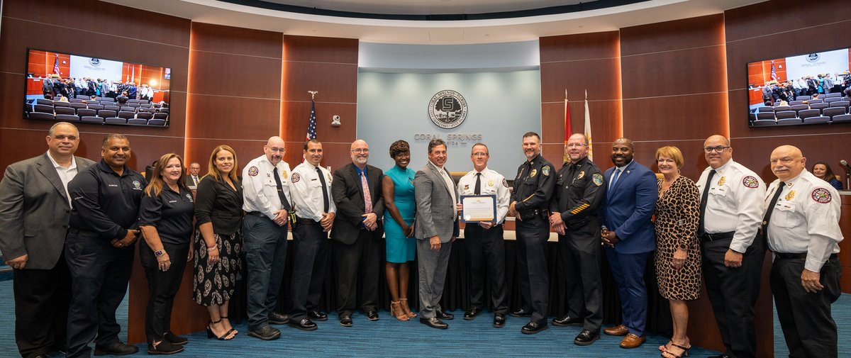 CoralSpringsFL's tweet photo. The City Commission proclaims today, May 10 as First Responders Mental Health Awareness Day. We vow to bring awareness to the challenges that first responders face and will work to provide resources to support their mental well-being. #CSRecognition https://t.co/Gass8CG02E