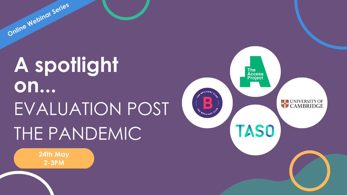 BrilliantClub's tweet photo. 📢 Webinar alert!

Join @DrLBellaera in 2 weeks time with Rain Sherlock @taso_he, Sonia Ilie @Cambridge_Uni and Grace Keisner @AccessProjectUK as we explore the immediate and longer-term effects from Covid-19 on uni access evaluation. 📝

Sign up here ➡️ https://t.co/hRXpWBYuc4 https://t.co/nsKYNvqjSq