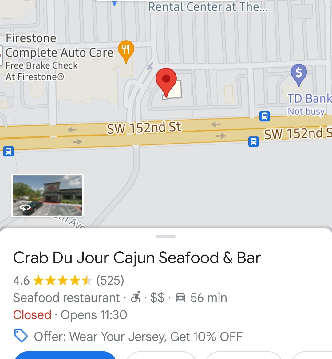 KateAvonside's tweet photo. @crabdujour As good as the food is @ SW 152nd location in Miami,  I can't get over 1 manager's misogynistic,  rude, narcissistic behavior.  Was hoping it was one-off but it's been a legit 5 times where on top of being drunk, he's horrible to staff. Jonathan P. has to go! https://t.co/KY89gbyWLK