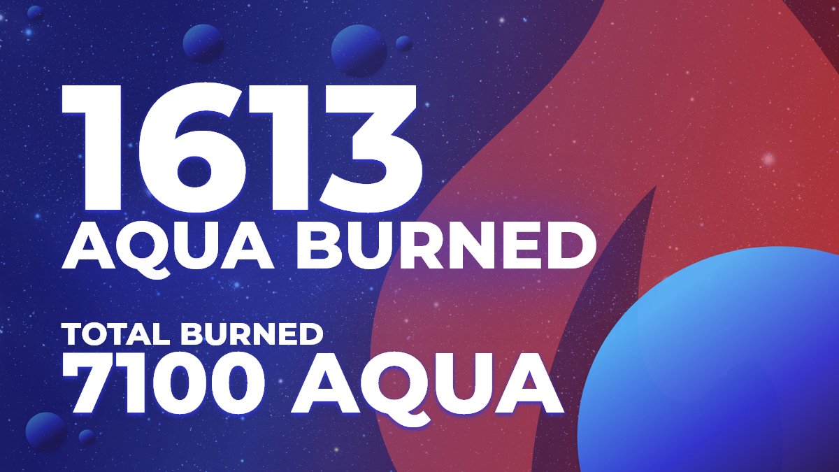 planet_finance's tweet photo. 🔥 Since our leadership shift, we've set ablaze 1613 $AQUA, reaching 7100 (≈ $203,000) - 7.1% of circulating supply!

Each burn, powered by Planet's fees, bolsters $AQUA's scarcity. As the Planet ecosystem flourishes, the inherent value of your increasingly scarce $AQUA climbs. https://t.co/kAujuOG5A8