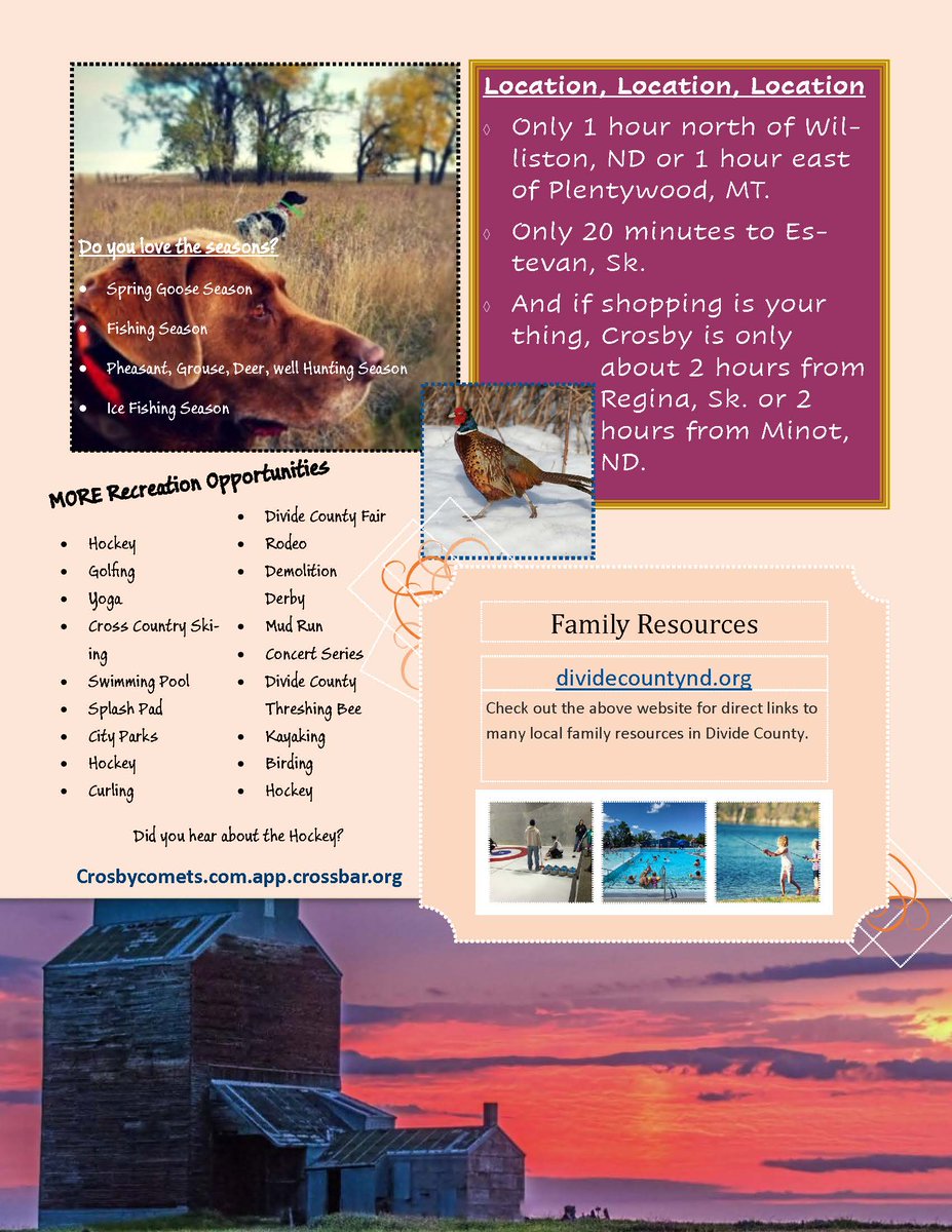 MouseRiverCDU's tweet photo. Some info on Divide County ND!  If you are a bird hunter, Divide County has probably the best combination of Upland and Waterfowl bird hunting in the Country!!! https://t.co/p8Ty3ixVHz