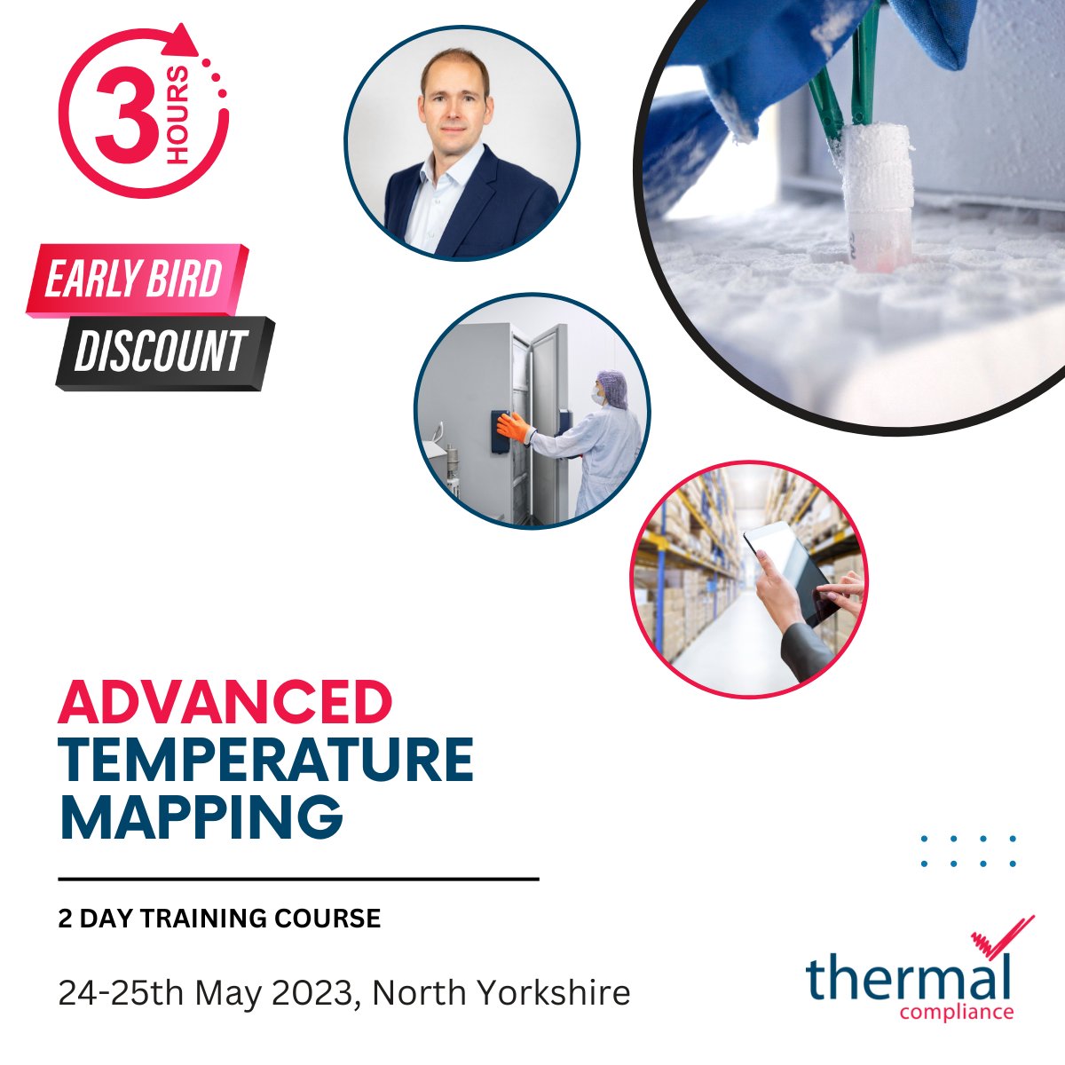 There are just 3 hours left to book our Advanced Temperature Mapping Training course!

Visit thermalcompliance.co.uk/training.html to book now!

#Validation #Training #Pharmaceuticals