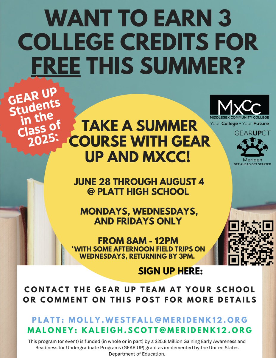 Spread the word about this wonderful opportunity for GEAR UP students!