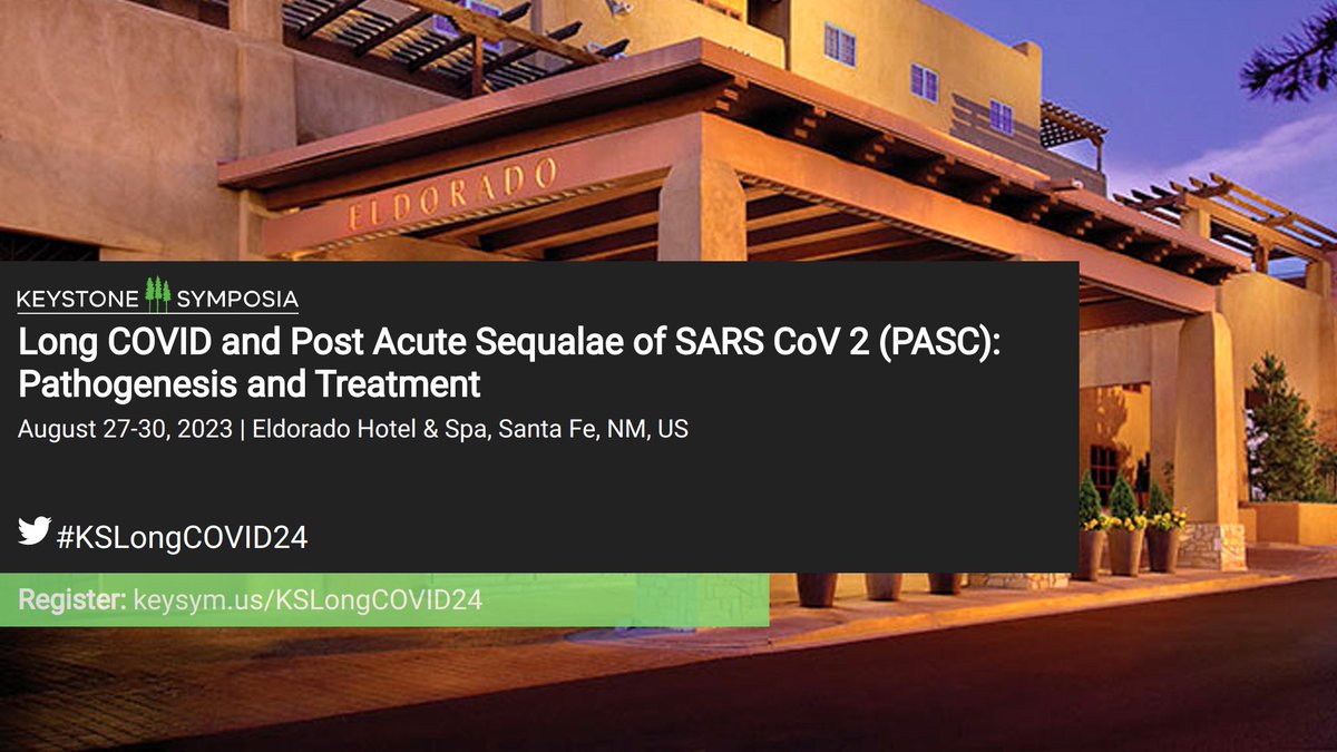 I’m excited to share my poster at @KeystoneSymp #LongCOVID and #PASC of #SARSCoV2 Pathogenesis and Treatment, this August! Join me in Santa Fe to connect with #NIHRecover #ChronicFatigue #MECFS research leaders. keysym.us/KSLongCOVID24 #KSLongCOVID24