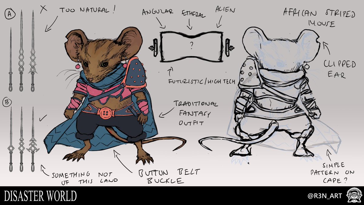 R3N_Art's tweet photo. Wanna see my general process on how I tackle a developing concept? This is what it looks like 😂 https://t.co/ChJIs5Rfb1