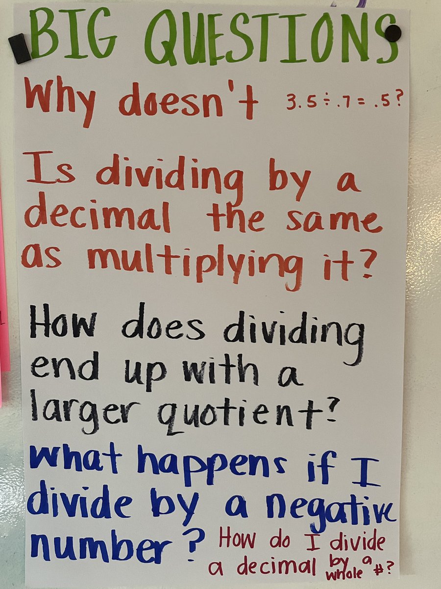 BES4LearningPwr's tweet photo. So excited to explore these questions from today’s  math lesson! #mathinquiry   #letsinvestigate https://t.co/90bGl4gE71