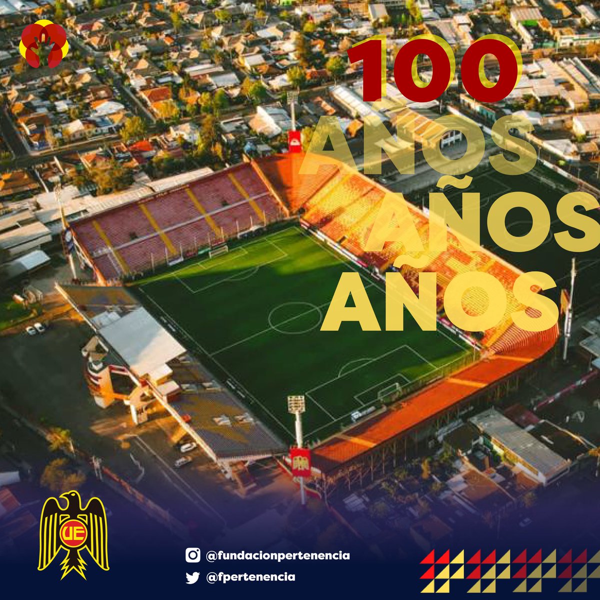 fpertenencia's tweet photo. Santa Laura es Unión Española. Santa Laura es barrio. Santa Laura es historia y mística pura. Y nuestro club, es nuestro barrio.

Ya son 1️⃣0️⃣0️⃣ años de hermosas jornadas de fútbol y reuniones familiares. Gracias por tanta historia y tantos momentos imborrables en nuestra memoria https://t.co/btkSCpTKuc