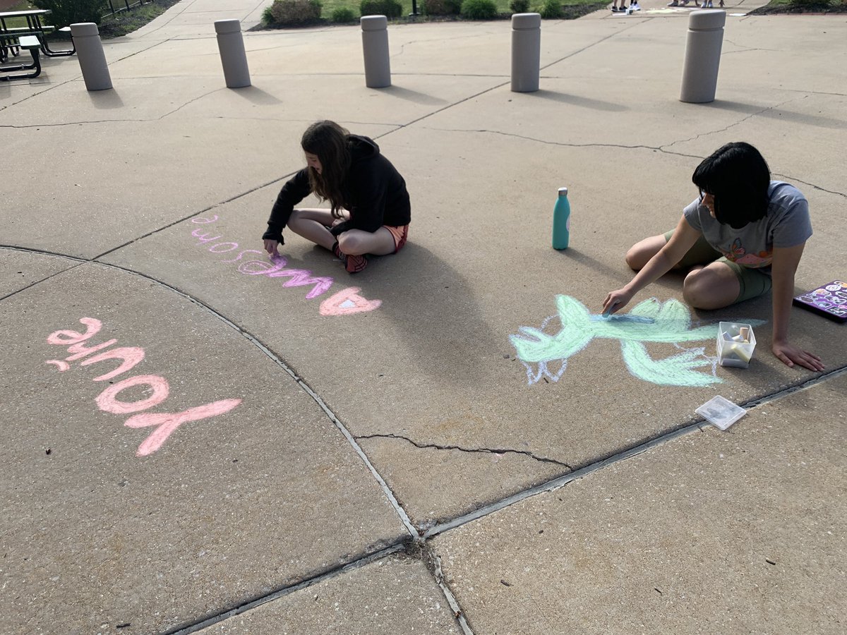 Spreading our art outdoors! <a href="/WMSTimberwolves/">Wildwood Timberwolves</a>