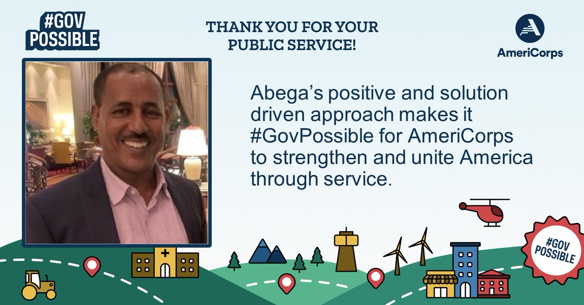 Meet another #AmeriHero who makes every day #GovPossible! Abega is a grant management specialist audit at <a href="/AmeriCorps/">AmeriCorps</a> recognized by <a href="/AmeriCorpsCEO/">AmeriCorps CEO</a> for his role in advancing the #NationalService mission. #RT to join us in saying #AmeriThanks to Abega. #PSRW <a href="/PerformanceGov/">Performance.gov (Archived)</a> <a href="/USGSA/">GSA</a>