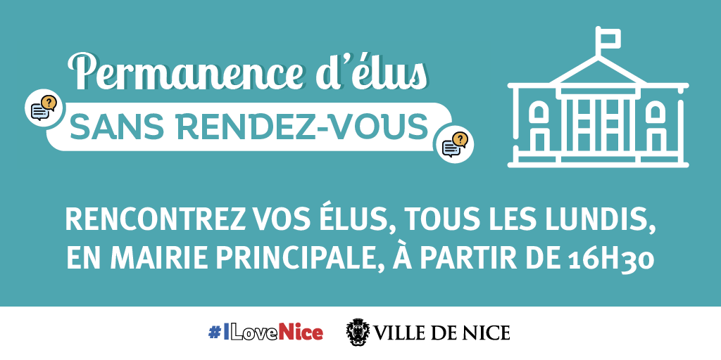 VilledeNice's tweet photo. 📆 @laure_rubi, Conseiller Municipal Subdéléguée au Foncier et à l'Urbanisme recevra les Niçois qui le souhaitent 

👋 Sans rendez-vous
📆 Lundi 15 mai de 16h30 à 18h30
📍Hôtel de Ville

#Nice06 https://t.co/n6cKVit9XK