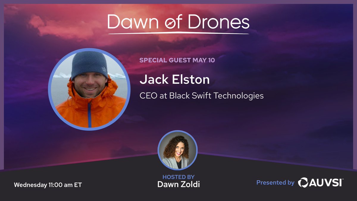 Dawnp3T's tweet photo. 🌅 Dawn of Drones is LIVE from the AUVSI XPO floor this week with Boulder, Colorado-based Black Swift Technologies’ CEO and Co-Founder, Dr. Jack Elston! 🔗https://t.co/PcFivuszep
#DawnofDrones #P3Tech #tech #drones #robotics #aerospace #AUVSI https://t.co/OKpdD9qgsN
