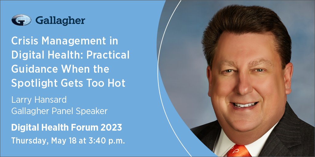 Larry W. Hansard will join a panel of industry experts at the McDermott Digital Health Forum to discuss how companies can respond to negative scrutiny, litigation, and other public relations challenges, and move forward. 

Learn more.⬇
bit.ly/3BeUTnz